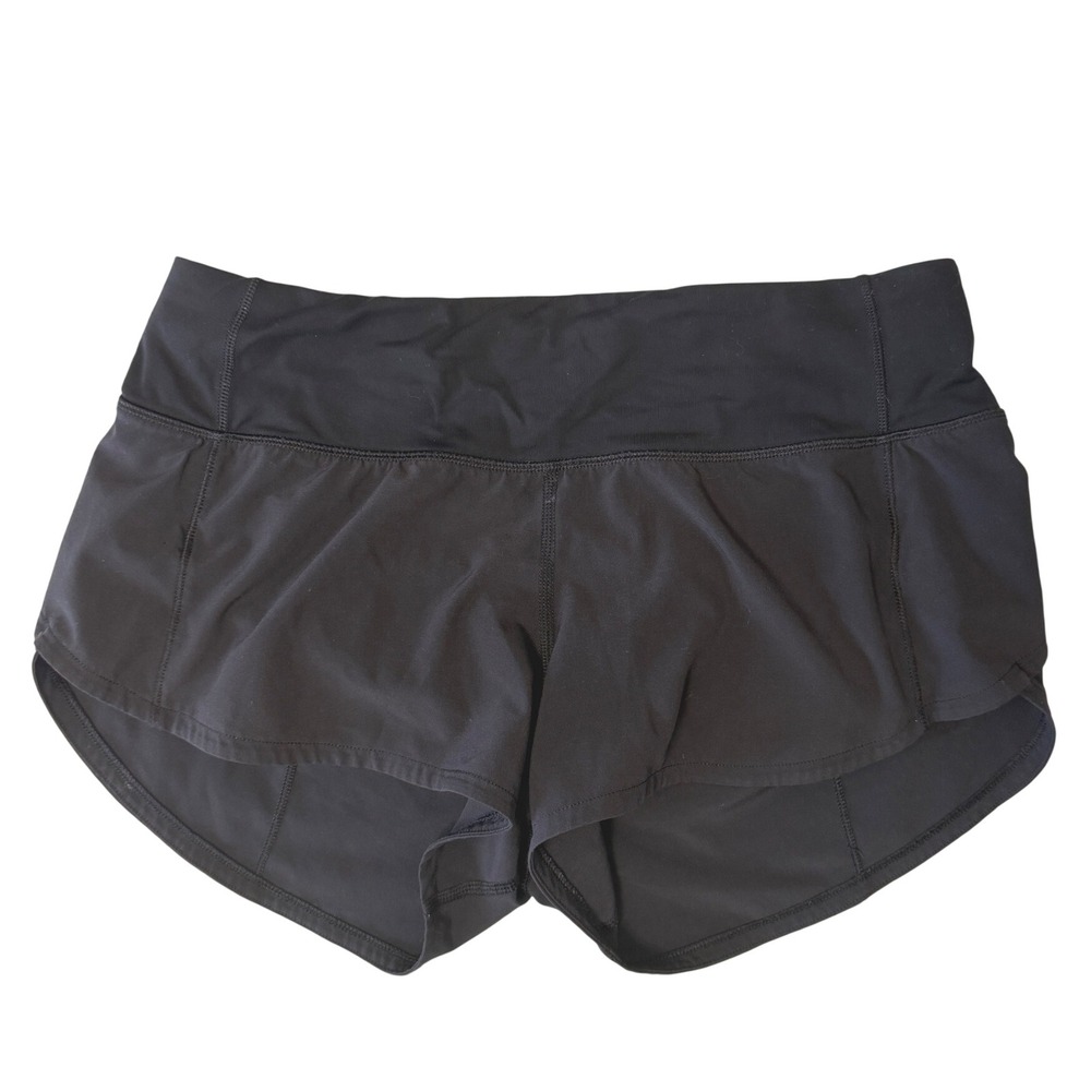 Lululemon Speed Up Low-Rise Short 2.5 Womens Size 2 Black Lined Running Shorts
